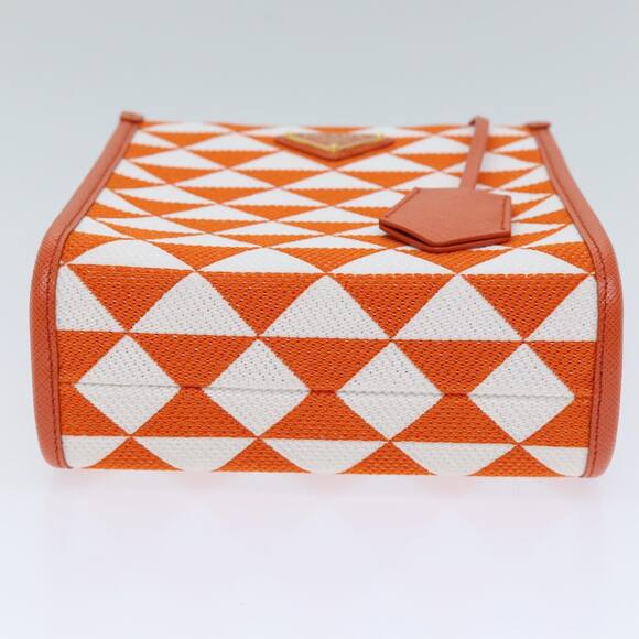 PRADA Hand Bag Canvas Orange - Picture 5 of 13